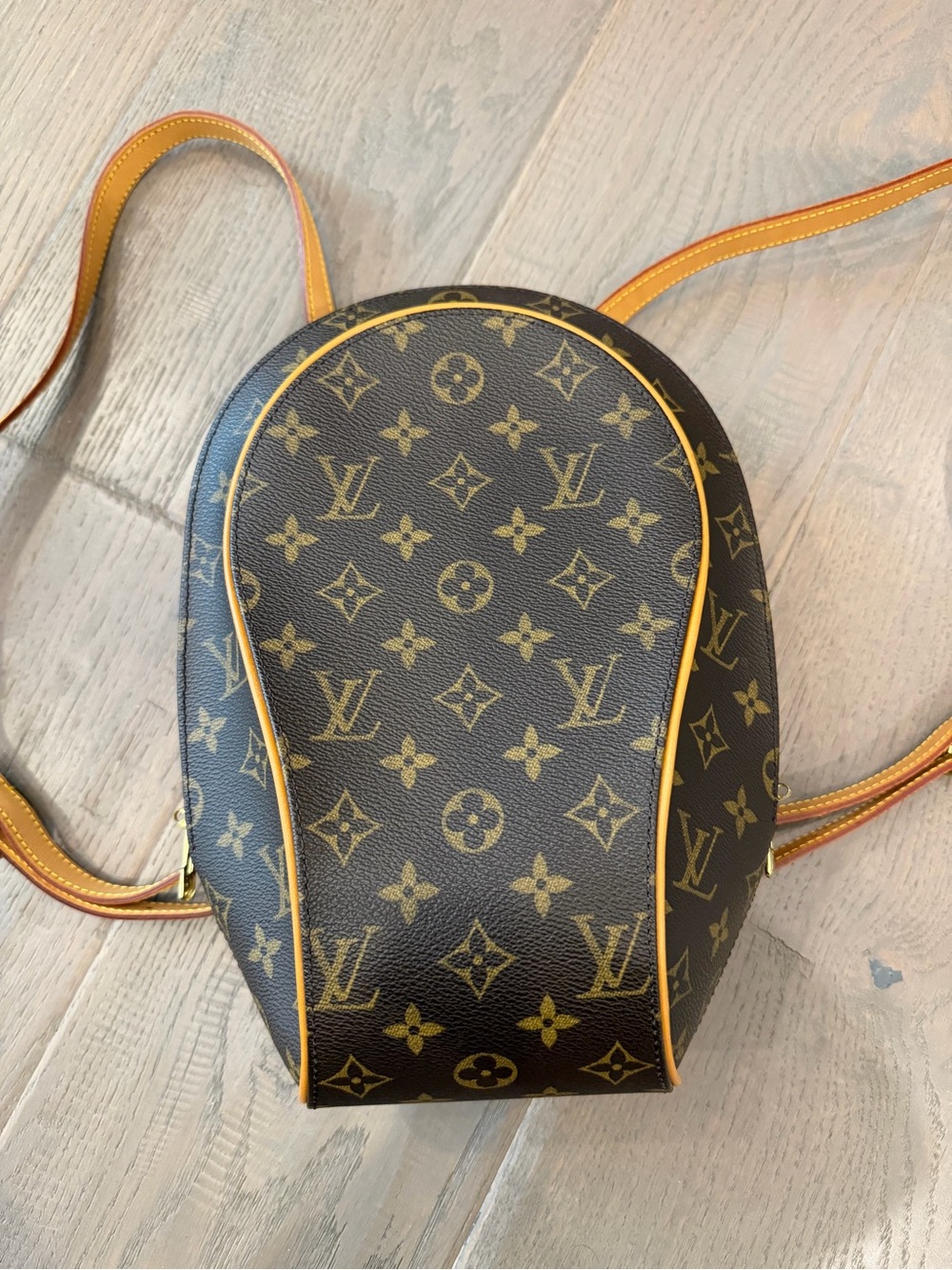Louis Vuitton Monogram Backpack with Yellow Trim